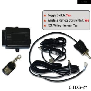 ワイヤレス リモコンとトグル スイッチ 12FT 配線ハーネス 12V 電気バルブ カットアウトシステムダンプ EP-CUTXS-KG - CUTXS-2Y
