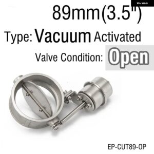 真空作動 エキゾースト カットアウト/ダンプ 89MM /102MM オープンスタイル圧力: 約 1 BAR VW ゴルフ 5 - 89mm