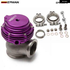 MVS 38MM ウェストゲート アルミトップ V バンドゴールドアウターウェストゲート スーパーチャージ ターボ マニホールド 14PSI EPWS8815 - Purple