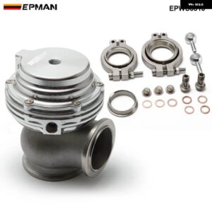 MVS 38MM ウェストゲート アルミトップ V バンドゴールドアウターウェストゲート スーパーチャージ ターボ マニホールド 14PSI EPWS8815 - Silver