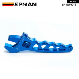 3AN-12AN アジャスタブル AN レンチ ホース フィッティングツール アルミアルマイトスパナ EP-AW001S - Blue