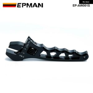 3AN-12AN アジャスタブル AN レンチ ホース フィッティングツール アルミアルマイトスパナ EP-AW001S - black