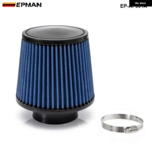 吸気フィルター 3インチ 76MM 高さ高フローコーン冷気吸気性能チェロキー 84-05 EP-AF001A - Blue