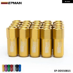 20個 M14X1.5 60MM 拡張アルミチューナー レーシング ラグナットホイールリム EP-DD550B15 - Gold