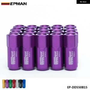 20個 M14X1.5 60MM 拡張アルミチューナー レーシング ラグナットホイールリム EP-DD550B15 - purple