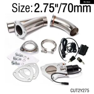2インチ/2.25インチ/2.5インチ/2.75インチ/3インチ/3.5インチ 電動エキゾーストキャットバックカットアウト/Eカットアウト スイッチ バルブ システムキット - CUT2Y275