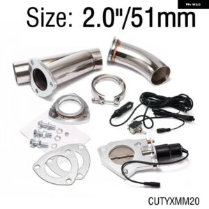 2インチ/2.25インチ/2.5インチ/2.75インチ/3インチ/3.5インチ 電動エキゾーストキャットバックカットアウト/Eカットアウト スイッチ バルブ システムキット - CUTYXMM20