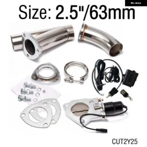 2インチ/2.25インチ/2.5インチ/2.75インチ/3インチ/3.5インチ 電動エキゾーストキャットバックカットアウト/Eカットアウト スイッチ バルブ システムキット - CUT2Y25