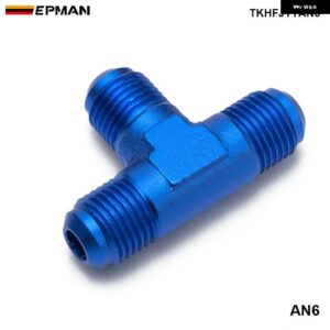 AN6 フレアティー Tピース アダプターアルミ継手編組燃料ライン ホース オイル 燃料 水 / ホース 用航空会社 TKHFJTTAN6 - Blue