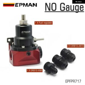 燃料圧力レギュレータ ゲージ AN10 フィード アンプ付きAN6 リターンライン AN10 エンドキャップ EPFPR717 - No Gauge