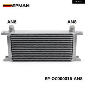 16 列 AN10 AN8 エンジン トランスミッション レーシング スライバーアルミ粉体塗装オイルクーラー英国タイプクーラー EP-OC000016 - AN8