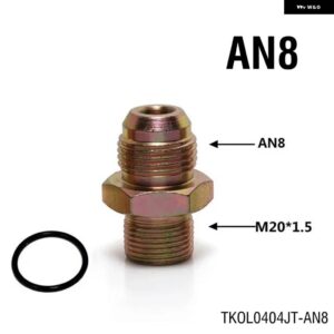 サイズ : AN10 AN8 M20*1.5 オイル/燃料ラインホース エンドユニオン継手アダプター オイルサンドイッチアダプター継手 TKOL0404JT - AN8