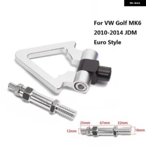 レーシング 牽引バー牽引フック欧州車トレーラーリング VW ゴルフ MK6 10-14 ユーロスタイル EP-RTHLPH011 - Silver