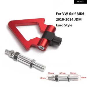 レーシング 牽引バー牽引フック欧州車トレーラーリング VW ゴルフ MK6 10-14 ユーロスタイル EP-RTHLPH011 - Red2