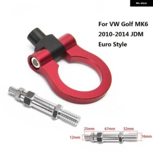 レーシング 牽引バー牽引フック欧州車トレーラーリング VW ゴルフ MK6 10-14 ユーロスタイル EP-RTHLPH011 - red