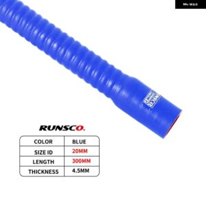 ID16 18 20 25 28MM シリコン フレキシブルホース ラジエーター チューブエア取り入れ口高圧ゴムジョイナーパイプ 長さ 30CM - 30CM-BL-ID20mm