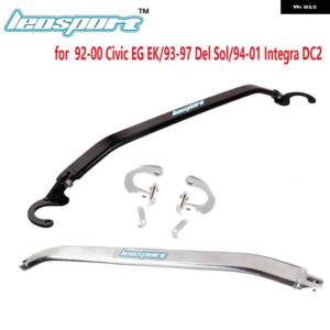 フロント ストラットバー ブラック 92-00 シビック EG EK/93-97 デルソル/94-01 インテグラ DC2用 - black