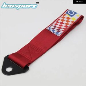 レーシング 牽引ストラップ 牽引ロープ 高強度軽量ウェビング ロゴ入り SP - red