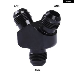 AN6 AN8 AN10 ブロックアダプター継手アダプター Y タイプオイルパイプ ジョイントアルミブラック 6 8 10 AN 継手 - AN6-6-6