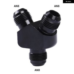 AN6 AN8 AN10 ブロックアダプター継手アダプター Y タイプオイルパイプ ジョイントアルミブラック 6 8 10 AN 継手 - AN8-8-8