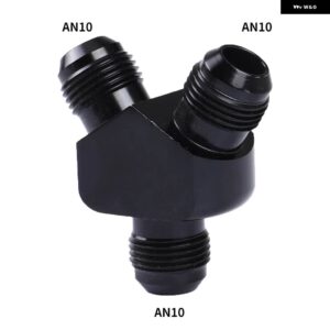 AN6 AN8 AN10 ブロックアダプター継手アダプター Y タイプオイルパイプ ジョイントアルミブラック 6 8 10 AN 継手 - AN10-10-10