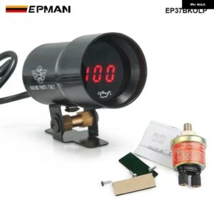 37MM デジタルスモークレンズ排気ガス温度 EGT ゲージ RPM AFR ブーストオイルプレス油/水温ボルト真空ゲージ メーター - Oil pressure gauge