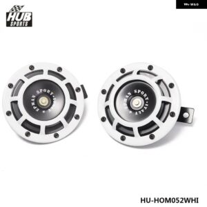 2個 スーパーラウドブラストトーングリルマウント 12V 電気コンパクト電気 ホーンキット HU-HOM052 - WHITE