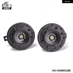 2個 スーパーラウドブラストトーングリルマウント 12V 電気コンパクト電気 ホーンキット HU-HOM052 - black