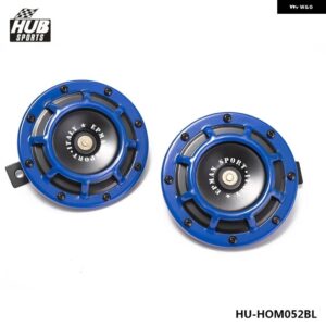 2個 スーパーラウドブラストトーングリルマウント 12V 電気コンパクト電気 ホーンキット HU-HOM052 - Blue