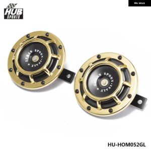2個 スーパーラウドブラストトーングリルマウント 12V 電気コンパクト電気 ホーンキット HU-HOM052 - Gold