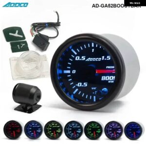 2インチ 52MM 7色 LED スモークフェイス油圧水油温 EGT 排気温度ブーストタコメータゲージ メーター ホルダー 付き AD-GA52 - BOOST BAR