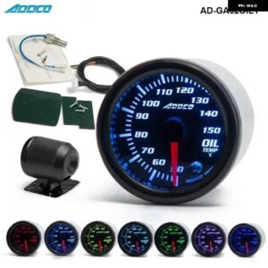 2インチ 52MM 7色 LED スモークフェイス油圧水油温 EGT 排気温度ブーストタコメータゲージ メーター ホルダー 付き AD-GA52 - Oil temp gauge