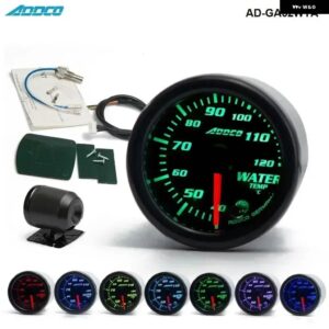 2インチ 52MM 7色 LED スモークフェイス油圧水油温 EGT 排気温度ブーストタコメータゲージ メーター ホルダー 付き AD-GA52 - Water temp gauge
