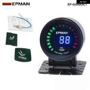 52MM スモーク LED デジタル空燃比 AFR RPM ブーストゲージ オイルプレス水油温 EGT メーター ゲージ センサー 付き EP-GA50 - Oil temp gauge