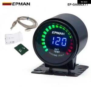 52MM スモーク LED デジタル空燃比 AFR RPM ブーストゲージ オイルプレス水油温 EGT メーター ゲージ センサー 付き EP-GA50 - EGT gauge