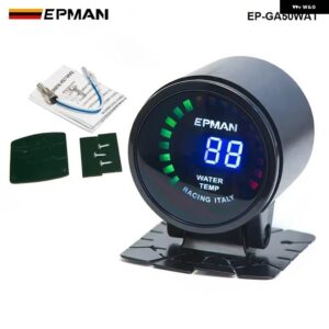 52MM スモーク LED デジタル空燃比 AFR RPM ブーストゲージ オイルプレス水油温 EGT メーター ゲージ センサー 付き EP-GA50 - Water temp gauge