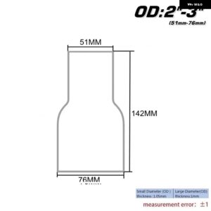 ハブスポーツ-外径:2インチ 2.25インチ 2.75インチ 3インチ 3.5インチ ステンレス フレア排気減速コネクタパイプ HU-BJ - OD 51-76MM
