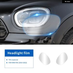 2個 TPU ステッカー ミニクーパー F54 F55 F56 F57 F60 カントリーマン ヘッドライト フィルム自己修復 ACCESSORIE - A for F60