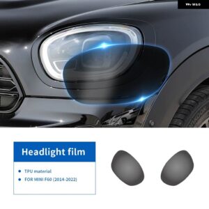 2個 TPU ステッカー ミニクーパー F54 F55 F56 F57 F60 カントリーマン ヘッドライト フィルム自己修復 ACCESSORIE - B for F60