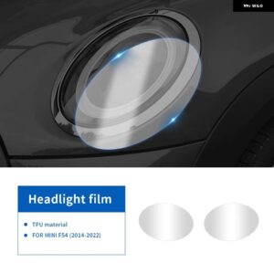 2個 TPU ステッカー ミニクーパー F54 F55 F56 F57 F60 カントリーマン ヘッドライト フィルム自己修復 ACCESSORIE - A for F54