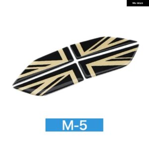 4個 クリスタルエポキシ ミニクーパー カントリーマン F60 サイドプレートフェンダー ステッカー セクション デカール カバー 装飾 - Black and Gold