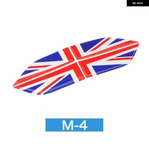 4個 クリスタルエポキシ ミニクーパー カントリーマン F60 サイドプレートフェンダー ステッカー セクション デカール カバー 装飾 - Union Jack