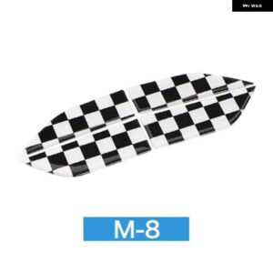 4個 クリスタルエポキシ ミニクーパー カントリーマン F60 サイドプレートフェンダー ステッカー セクション デカール カバー 装飾 - Checker