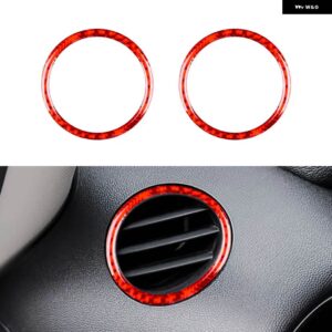 カーボン ミニクーパー ハードトップ R56 クラブマン R55 コンバーチブル R57 曇り止めエアアウトカバー インテリア ステッカー - red