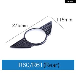 カーボンロゴフロントフードバッジリア トランク エンブレム ステッカー ミニクーパー F54 F55 F56 F60 R60 R61 R55 R56 R57 カントリーマン - rear r60 r61