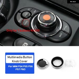 AMBEMILE クリスタル ミニクーパー F54 F55 F56 F57 F60 カントリーマン インテリア カー IDRIVE マルチメディアボタン ノブカバー - 7 Buttons Crystal