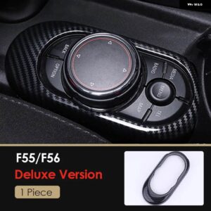 ミニクーパー F56 インテリア カーボンテクスチャコンソール エアアウトレットドアスピーカーハンドルカバー トリム - idrive deluxe 1pc