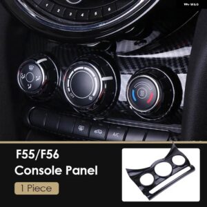 ミニクーパー F56 インテリア カーボンテクスチャコンソール エアアウトレットドアスピーカーハンドルカバー トリム - console panel 1pc