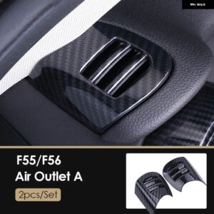 ミニクーパー F56 インテリア カーボンテクスチャコンソール エアアウトレットドアスピーカーハンドルカバー トリム - air outlet a 2pcs