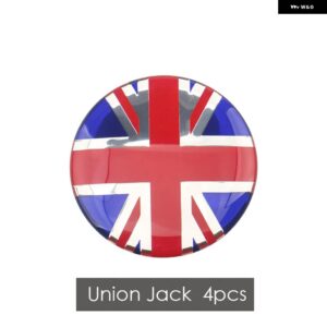 4個 ホイールハブセンターカバー ステッカー キャップ ミニクーパー R55 R56 R60 R61 F54 F55 F56 F60 カントリーマン カースタイリング - Union Jack